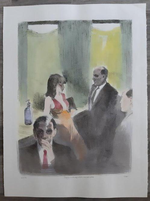 Alberto Sughi (1928-2012) - Al bar, Antiek en Kunst, Antiek | Overige Antiek
