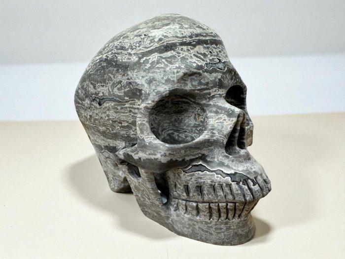 Picasso Jasper van hoge kwaliteit Gesneden schedel - Jasper, Antiek en Kunst, Curiosa en Brocante