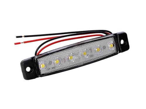 12V LED zijmarkering 6 led wit, Auto diversen, Auto-accessoires, Verzenden