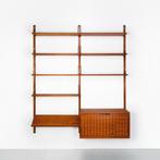 Vintage Deense Poul Cadovius wandkast in teakhout, Ophalen, Gebruikt, 150 tot 200 cm, Teakhout