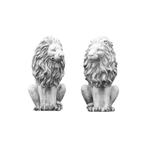Leeuwen - stenen beelden - links en rechts - 53 cm, Tuin en Terras, Ophalen of Verzenden, Nieuw