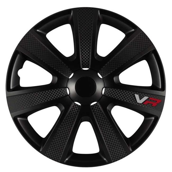 Wieldoppen  VR 16-inch zwart/carbon-look/logo, Auto diversen, Wieldoppen, Verzenden
