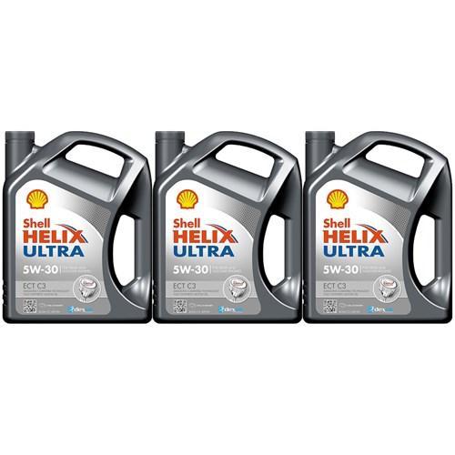 Shell Aanbieding: 3 X Helix Ultra Ect C3 5W30 5L, Auto diversen, Onderhoudsmiddelen, Verzenden