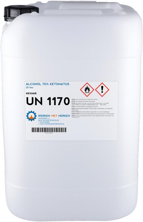 Wmm Chemie Alcohol 70 ketonatus 20 liter, can, Doe-het-zelf en Verbouw, Overige Doe-het-zelf en Verbouw, Nieuw, Verzenden