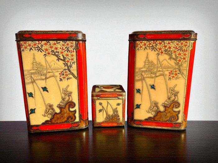 1920s Orientalist Niemeyer’s coffee &tea - Blikken doos (3), Antiek en Kunst, Curiosa en Brocante