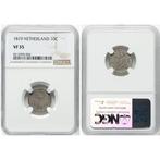 Nederland. Willem I. 10 Cents 1819 in NGC slab VF35, Postzegels en Munten
