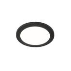 Plafonnière zwart 22,5 cm rond incl. LED 3-staps dimbaar -, Huis en Inrichting, Lampen | Plafondlampen, Nieuw, Kunststof, Modern