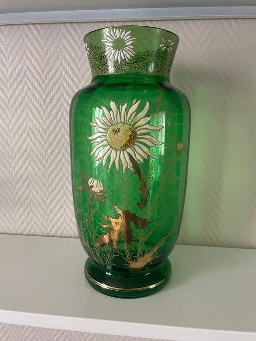 François-Théodore Legras - Vaas - Vaas met emailleerd decor, Antiek en Kunst, Antiek | Glas en Kristal