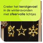 Kerstverlichting Raam Kerstman + Sneeuwvlok + Kerstster -, Diversen, Kerst, Verzenden, Nieuw