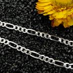 Zilveren Figaro schakel ketting | 70,5 cm (zilveren ketting), Sieraden, Tassen en Uiterlijk, Kettingen, Ophalen of Verzenden, Gebruikt