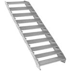 Monster Shop Verstelbare Galvaniseerde Trap - 10-delige, Doe-het-zelf en Verbouw, Ladders en Trappen, Verzenden, Nieuw