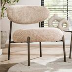 *WOONWINKEL* Zandkleur Fauteuil Met Ronde Zitting, Huis en Inrichting, Verzenden, Nieuw, Stof