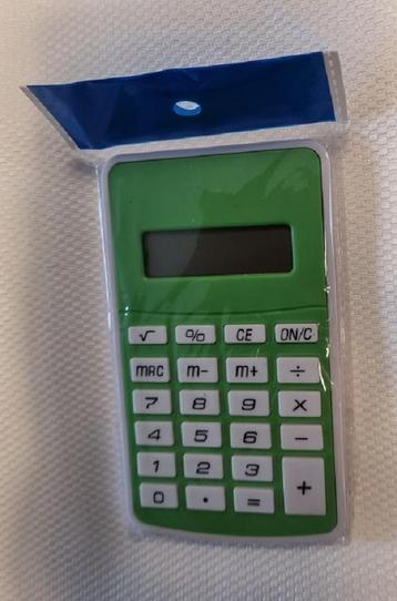 Calculator rekenmachine 8 digit 12x7x0,7cm kleur Groen -...