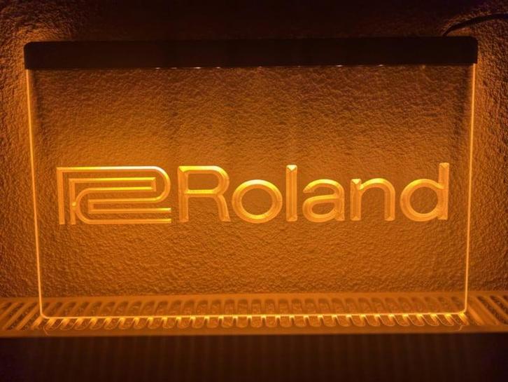 Roland neon bord lamp LED  verlichting reclame lichtbak, Verzamelen, Merken en Reclamevoorwerpen, Nieuw, Verzenden