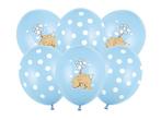 Ballonnen Baby Olifantje Blauw 30cm 6st, Verzenden, Nieuw