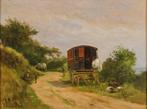 Valere Lefebvre (1840-1902) - Travellers by the road, Antiek en Kunst