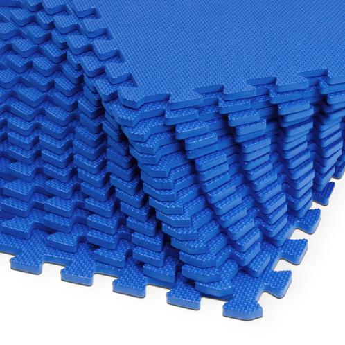 Vloerbescherming - Puzzelmat 32-delig Blauw afmeting 180x..., Hobby en Vrije tijd, Denksport en Puzzels, Nieuw, Verzenden