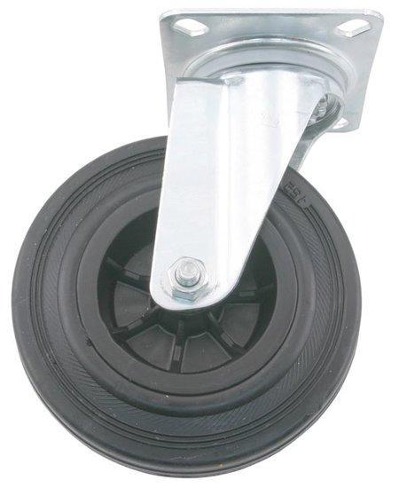 Transport Zwenkwiel met bevestigingsplaat 200 mm, Doe-het-zelf en Verbouw, Zwenkwielen, Nieuw, Ophalen of Verzenden