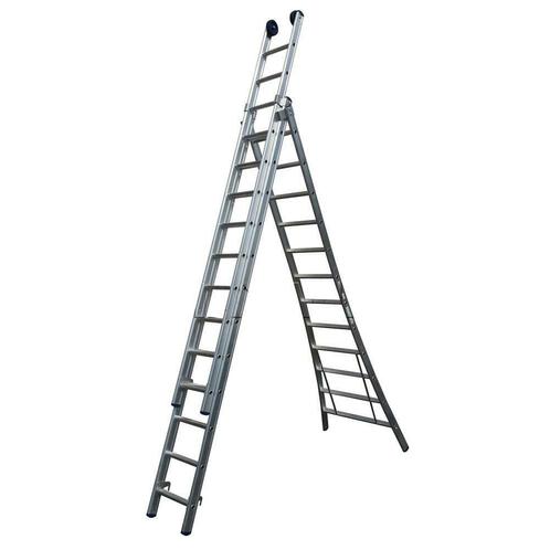 Maxall Reform Ladder 3-delig uitgebogen 6,25m gevelrollen..., Doe-het-zelf en Verbouw, Ladders en Trappen, Nieuw, Ophalen of Verzenden