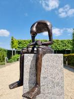 sculptuur, Abstract seated human - 50 cm - Brons, Antiek en Kunst
