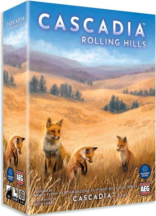 Cascadia - Rolling Hills | AEG spellen - Dobbelspellen, Hobby en Vrije tijd, Gezelschapsspellen | Bordspellen, Nieuw, Verzenden