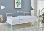 Stevig metalen bedframe 90x200 cm wit met hartjesdecorati..., Ophalen of Verzenden, Nieuw