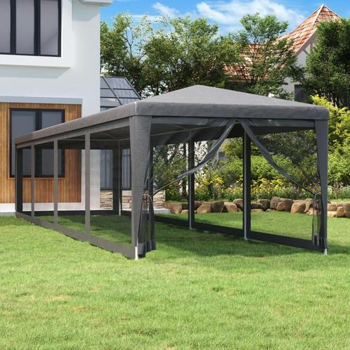 vidaXL Partytent met 10 mesh zijwanden 3x12 m HDPE, Tuin en Terras, Partytenten, Partytent, Nieuw, Verzenden