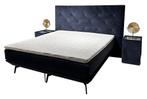 Continental Grace Tweedekans Boxspring Donkerblauw, Huis en Inrichting, Slaapkamer | Bedden, Ophalen of Verzenden, Nieuw