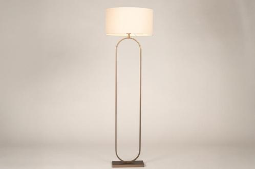 Rietveld Vloerlampen - Beige, Brons - Stof, Metaal, Huis en Inrichting, Lampen | Vloerlampen, Verzenden