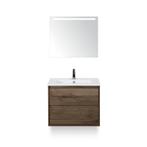 Porto Badmeubelset 70 cm - Tabacco - Keramische Wastafel Wit, Huis en Inrichting, Ophalen of Verzenden, Nieuw