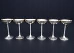 Wijnglas (6) - Set van 6 Franse likeurglazen – 950 sterling, Antiek en Kunst