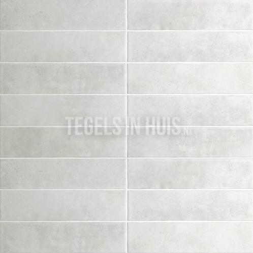 Vloertegel / wandtegel argile ice wit 6x24.6 vloertegel, Doe-het-zelf en Verbouw, Tegels, Vloertegels, Nieuw, 10 m² of meer, Keramiek