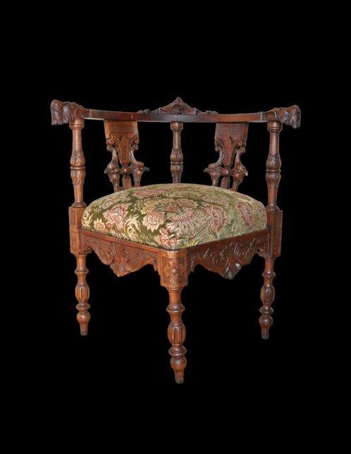 Fauteuil - Walnoot - Rara. Italië XIX eeuw., Antiek en Kunst, Antiek | Overige Antiek