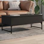vidaXL Salontafel 100x50x40 cm bewerkt hout en metaal zwart, Huis en Inrichting, Verzenden, Nieuw, Metaal, 100 tot 150 cm