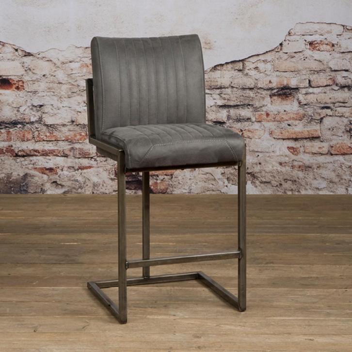 *WOONWINKEL* Tower Living Ferro Industriële Barstoel Antraci, Huis en Inrichting, Barkrukken, Nieuw, Verzenden