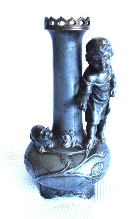 Vaas (2) - Puter tin - Antieke vaasjes, Antiek en Kunst, Antiek | Overige Antiek