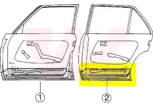 PLAATWERKPANELEN AUTODEUR VOOR MERCEDES BENZ W123 1976-1984, Auto diversen, Auto-accessoires, Nieuw, Ophalen of Verzenden