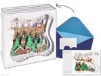 Lieve witte 3D kerstkaart doorkijk box – Pop-up wenskaa..., Diversen, Verzenden, Nieuw