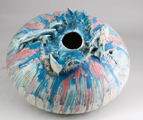 Max Modolo - Vaas - Porselein - Vaassculptuur Sporen, Antiek en Kunst, Kunst | Designobjecten