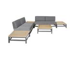 Loungeset Betis acacia teaklook - 6 delig - modulair, Tuin en Terras, Ophalen of Verzenden, Nieuw