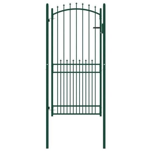 Stalen Tuinpoort met Speerpunten - tweedekansje - Veilig..., Tuin en Terras, Tuinhekken en Hekwerk, Met poort, Nieuw, IJzer, Tuinhek