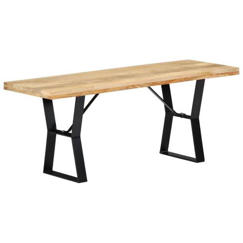 vidaXL Bankje 110 cm massief mangohout, Huis en Inrichting, Tafels | Eettafels, Nieuw, Verzenden