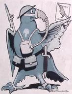 Spotprent over de Nobelprijs voor de vrede (lijst optie), Antiek en Kunst, Verzenden