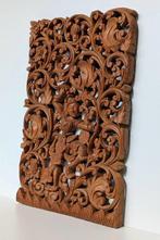 Groot houten muurschilderpaneel - Ramayana-scène (Rama) -