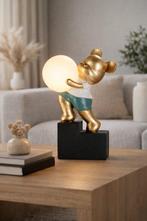 Tafellamp - Hars - Gouden Beer met Bolvormig