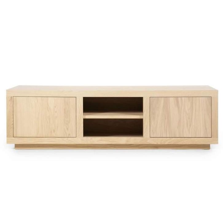 TV Meubel Helsinki 160cm - Naturel - 96283 - tv-meubels, Huis en Inrichting, Kasten | Buffetkasten, Nieuw, Overige materialen