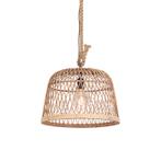 Landelijke hanglamp touw met rotan - Calamus, Huis en Inrichting, Lampen | Hanglampen, Nieuw, Overige materialen, Landelijk / Rustiek