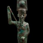Oud-Egyptisch Brons Beeld van de god Min. Late Periode, 664, Verzamelen