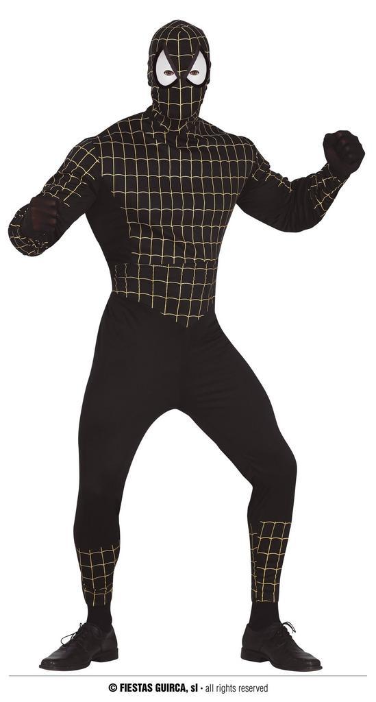 Zwarte Spiderman pak Volwassenen, Kleding | Heren, Carnavalskleding en Feestkleding, Nieuw, Ophalen of Verzenden