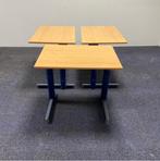 complete set 3 schooltafels,  Presikhaaf (stip rood), Beuken, Huis en Inrichting, Ophalen of Verzenden, Gebruikt